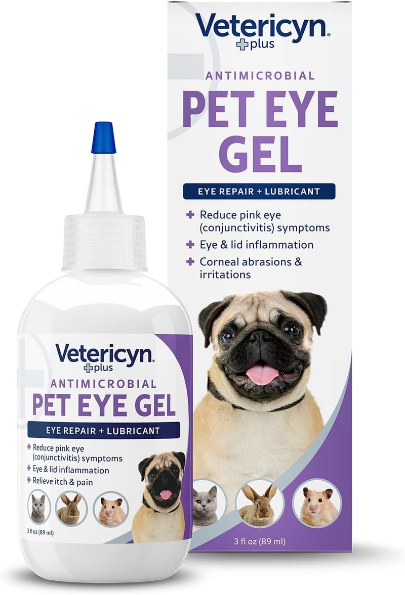 Vetericyn Plus Pet Eye Gel | Dog and Cat Eye Ointment Alternative to Lubricate and Relieve Eye Irritations and Abrasions, Reduce Symptoms of Pink Eye in Dogs and Cats. 3 ounces - Image 1